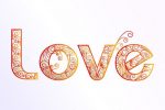 ‘love’ Written in a Lower Case Floral Design
